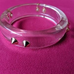 Punky see through bracelet with spikes
